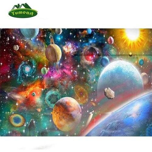 Needlework Diy 5d Diamond Painting Cross Stitch Colors Planet Rhinestone Pasted Painting Diamond Embroidery Home Decor Gift