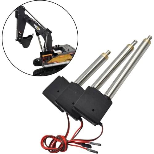 3 PCS DIY Upgrade Arm Driving Servo Part For HUINA 592 RC Crawler Car 22CH 1:14 1592 RC Alloy Excavator Metal Cylinder Part