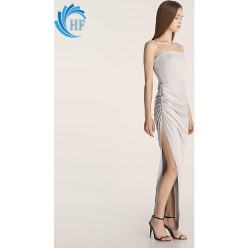 2021 Womens Dress Summer New Retro Dress Solid Skirt Sexy Skirts Boho Side Slit Long Dress High Waist Skirt Casual Beachdress