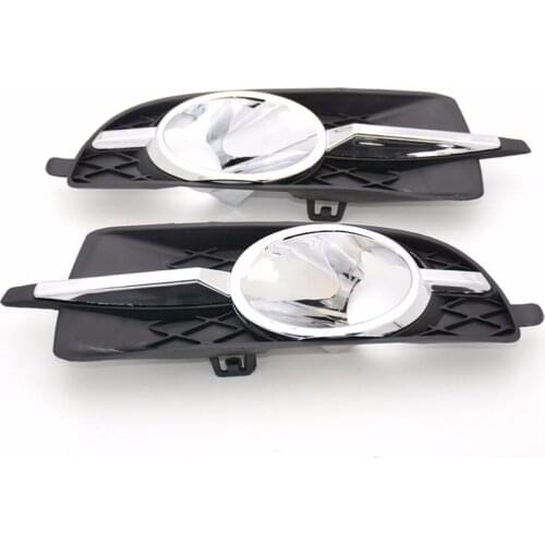 1Pair Car Front Bumper Fog Light Lamp Hoods Frame Cover Bezels For Buick Lacrosse 2010