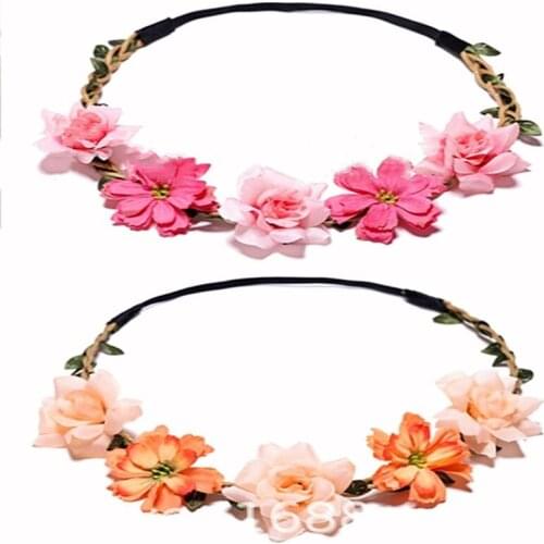 1Pc Charm Brid Wreath Headband For Women Wedd Party Travel Vacation Sweet Girl Garland Hair Accessories Princess Crown Headdress