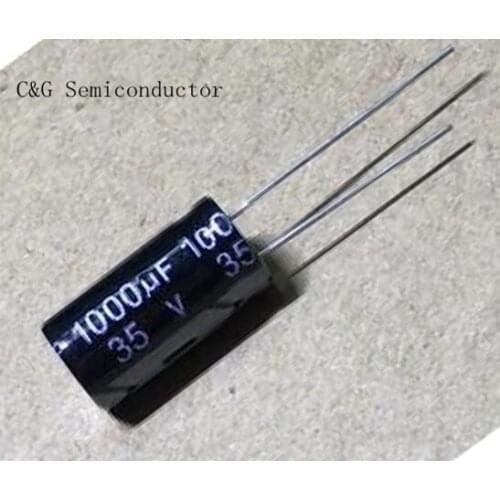 10PCS 35V1000UF 13*21mm 1000UF 35V 13*21 Electrolytic capacitor