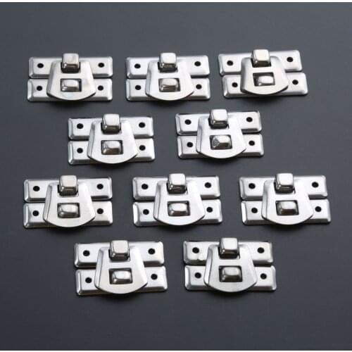 10Pcs Vintage Wooden Box Lock Box Hasps Catch Latches For Jewelry Chest Box Suitcase Buckle Clip Clasp Vintage Hardware 31*22mm