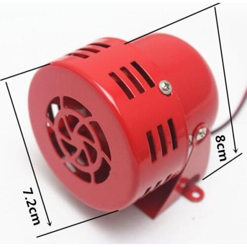 3 Pieces 3'' Metal Car Truck Electric Driven Air Raid Siren Horn Alarm Red