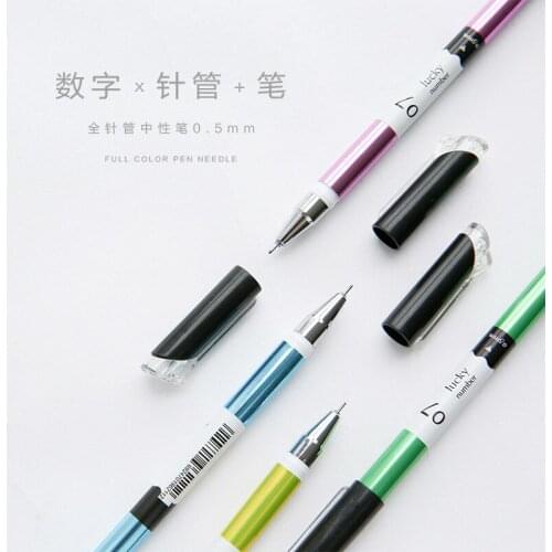 3pcs BZNVN School Supplies full needle neutral pen 0.5mm learning office 0.5mm signature pen black pen