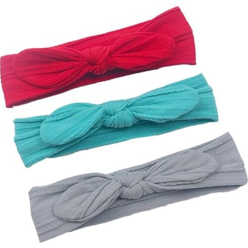 3pcs/set Cable Knit Headbands For Children Elastic Hair Bands Girl Accessories Infant Headwrap Soft Turban Newborn Solid Color