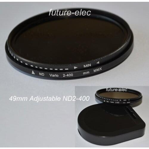 49 49mm ND2-400 ND 2- 400 Filter Neutral Density Adjustable ND2 to ND400 Lenses Filters For Canon Nikon Minolta Leica Sigma Lens