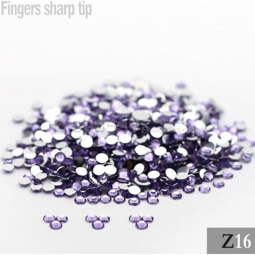 6mm 1000pcs New Light purple Decorative Diamond 14-sided Resin Round Fashion Popular Nail DIY SS30 Z16