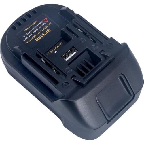 Tool Parts BPS18M Battery Converter Adapter Convert Black Decker Porter-Cable Stanley Lithium to Makita 18V BL1830 USB Port