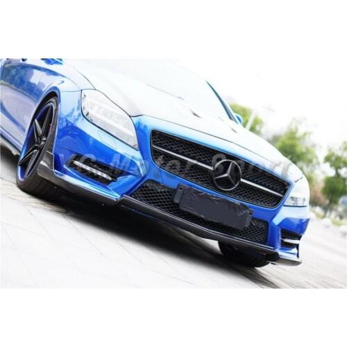 Car Accessories Carbon Fiber RNT Style Front Lip 3pcs Fit For 2011-2013 MB W218 CLS Front Bumper Splitter Car-styling