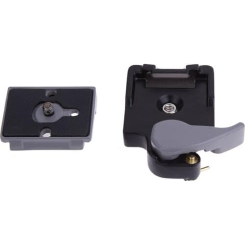 Quick Release Plate Mount Black Camera 323 Quick Release Adapter with Manfrotto 200PL-14 Compat Plate