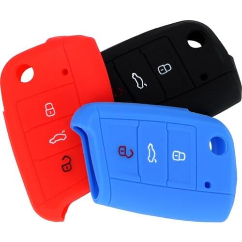 LEEPEE Key Shell Fob 3 Buttons Interior Accessories Car Remote Flip Folding Key Case For VW Jetta Golf Passat Beetle Polo Bora