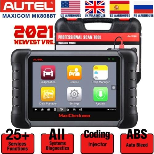 2021 Autel MaxiCheck MX808 Diagnostic Scanner,All Systems Diagnosis & 25+ Services,Injector Coding,ABS,SRS,EPB,DPF,BMS PK MK808