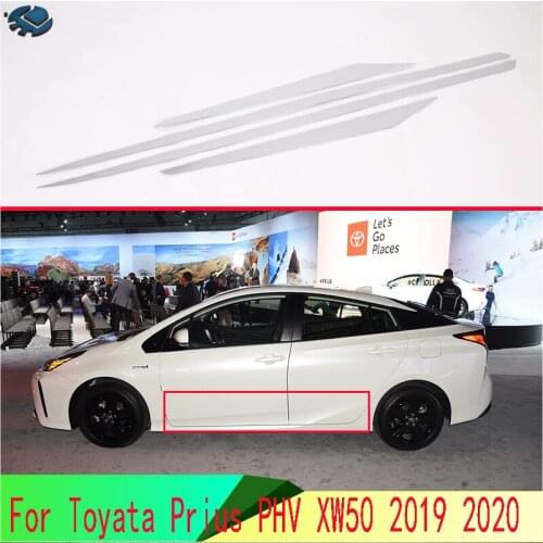 For Toyata Prius PHV XW50 2019 2020 Car Accessories ABS Chrome Side Door Body Molding Moulding Trim