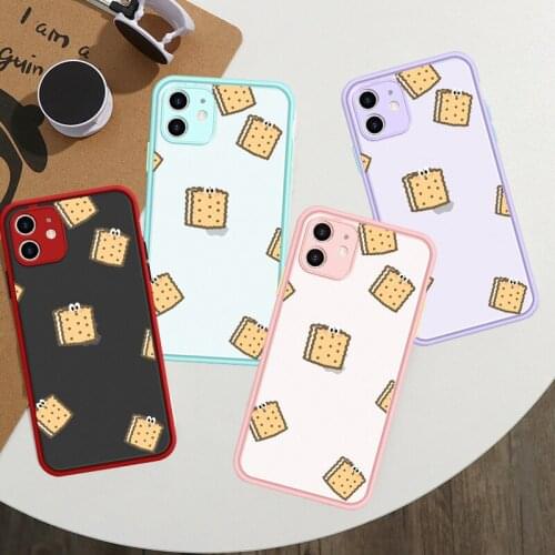 JAMULAR Cartoon Biscuit Cookies Phone Case For iPhone XS MAX 11 Pro X XR SE 2020 8 6 Plus Shockproof Silicone Cover Candy Fundas