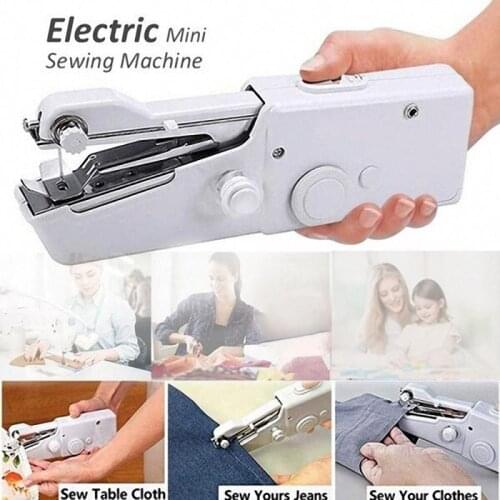 Mini Handheld Portable Electric Sewing Machine Household Quick Stitch Sew Needlework