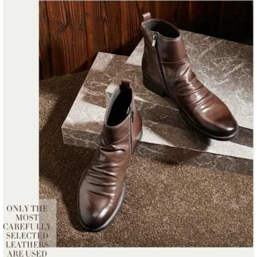 2021 New Mens Fold Embroidery Retro Tide Shoes Super Fire Short Boots Knight Boots Men Motorcycle Boots Martin Boots