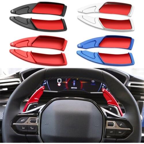 For Peugeot 508 5008 308 3008 208 2008 GT SW Car Steering Wheel Shift Paddle Gear Paddles DSG Extender Stickers Car Accessories