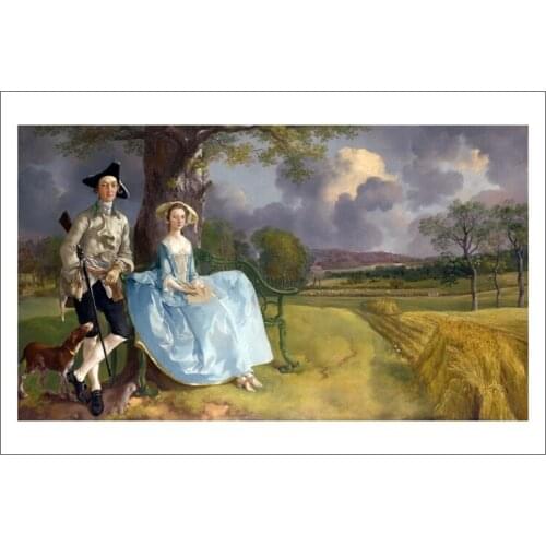 Portrait giant poster canvas print wall art picture Imagich Top 100 prints Mr and Mrs Andrews about 1750 By Thomas Gainsborough