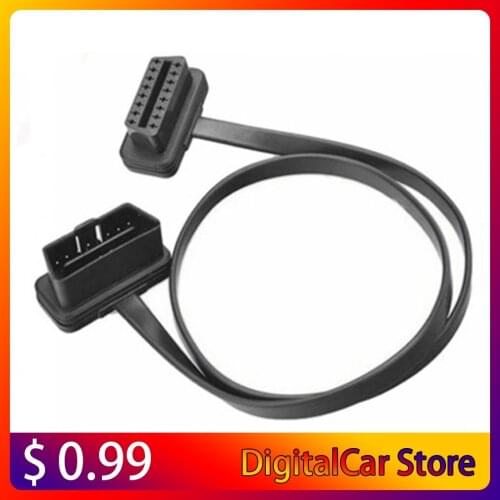 Professional 16 Pin 8 Core OBD2 Extension Cable Male to Female Connection Flat Line Diagnostic Cable for Cars Hot