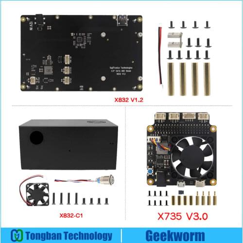 Raspberry Pi X832 3.5" SATA HDD Storage Expansion Board with USB 3.1 Jumper for Raspberry Pi 4 Model B Only