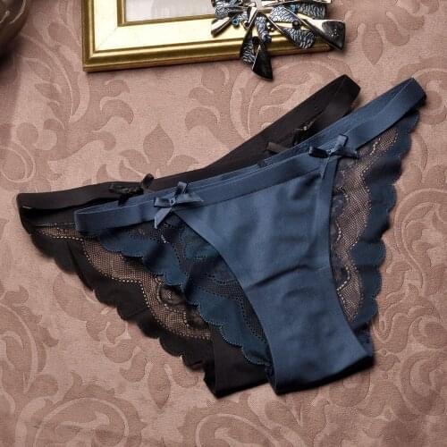 Sexy Panties Women Low Waist Lace Thongs and G Strings Underwear Ladies Hollow Out Underpants Imitation Lingerie