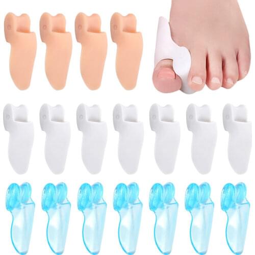 2 Pairs Silicone Gel Bunion Splint Big Toe Separator Overlapping Spreader Protection Corrector Hallux Valgus Separador De Dedos