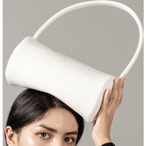 Barrel Shaped Shoulder Bag 2021 Summer Trendy Underarm Bag Designer Handbags Luxury Women Simple Bucket Bags Bolsa Feminina