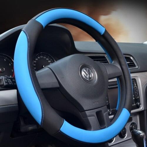 Universal Car steering wheel cover 37CM-38CM Micro Fiber Leathe Car-styling Sport Auto Steering Wheel Covers Anti-Slip 15 inches