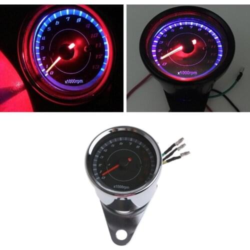 Universal LED Motorcycle Tachometer DC 12V Meter 13K RPM For Honda Yamaha Suzuki Wholesale Drop Ship