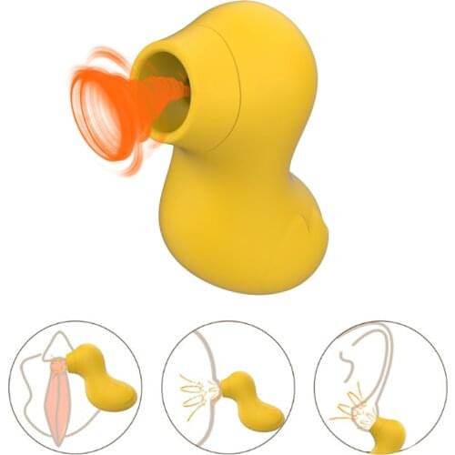 Vagina Sucking Vibrator Duck Vibrating Sucker Oral Sex Suction Clitoris Stimulator Erotic Sex Toy for Women Souvenir for Lovers