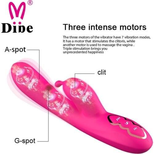 DIBE Clitoris sucking heating vibrator Powerful Silicone dildo G-Spot Stimulator Vaginal Massager masturbator sex toys for woman