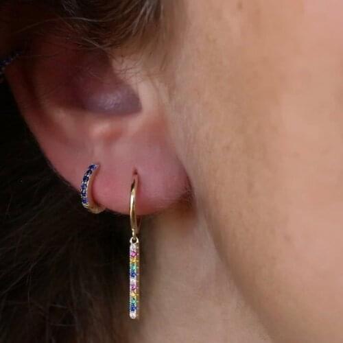 Simple Style Fashion Gold Color Earrings for Women bar Round circle Geometric Hanging Earrings 2019 Female Jewelry