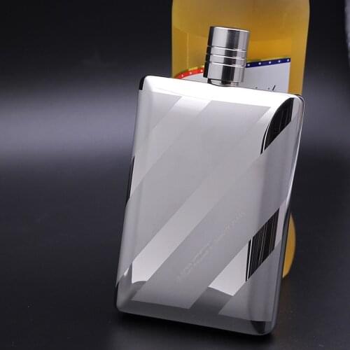 304 stainless steel portable portable small flagon flagon four ounces stripes