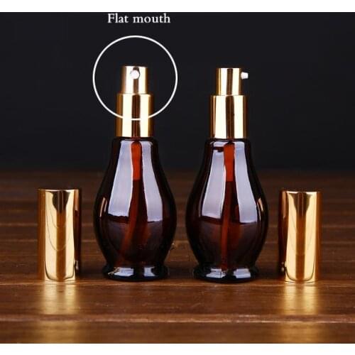 50ml Flat mouth Perfume spray pressure bottle.gourd glass spray bottle,Essential oil Perfume Flower water packing 50pcs/lot