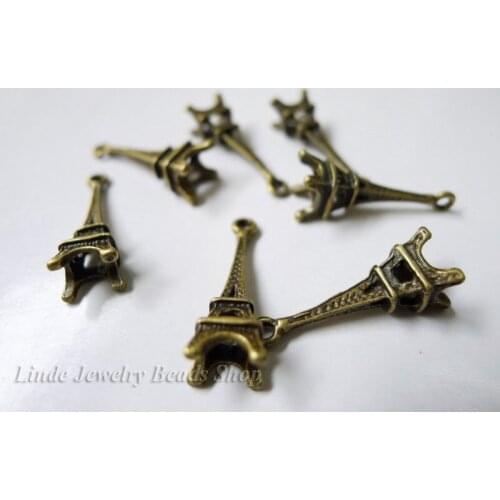 Free Shipping!! 150pcs Eiffel Tower Model pendant charm Zinc-alloy Antique Bronze Colour In Wholesale