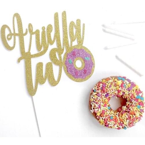 Custom Personalised 2nd Birthday Donut Cake Topper|Second Birthday Donut Cake|Birthday Cake Donut Grow Up | Breakfast Birthday