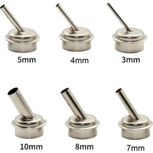 45 Degree Bent Curved Heat Nozzle Heat Gun Oblique Mouth Nozzle Hot Air Gun Nozzles For QUICK 861DW Soldering Station