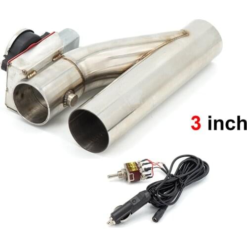 3.0inch SS304 wire contral Type Y cutout Electric Exhaust Catback Down Pipe exhaust bypass valve switch button