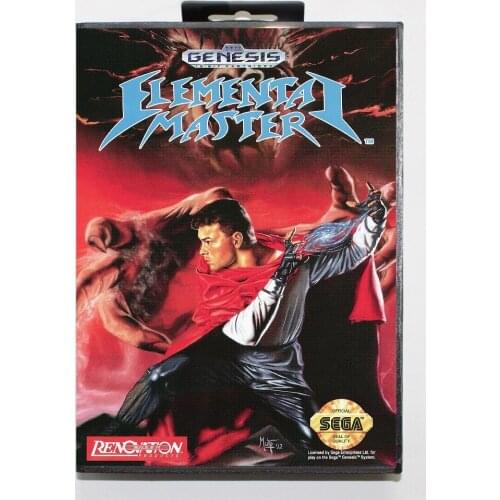 New 16 bit MD game card - elemental master with Retail box For Sega genesis system
