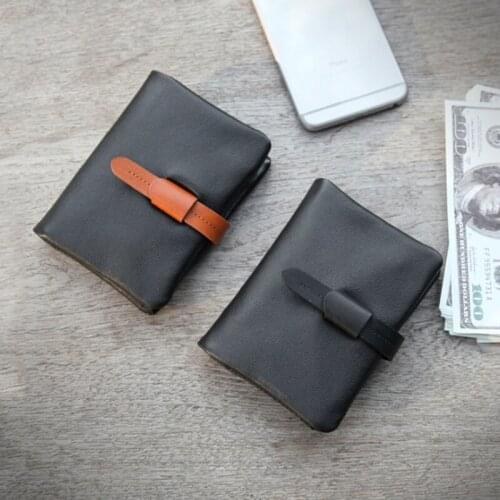 New Genuine Leather Wallet Men Leather Wallet Small Short Purse Card Holder Male Wallet Pocket Hasp Wallets