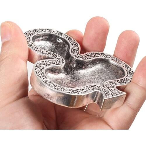 Luxury Metal Mini Ashtrays Potable Pocket Ashtray Vintage Outdoor Smoking Cigarette Cigar Ash Tray Smoking Tray Portable Ashtray