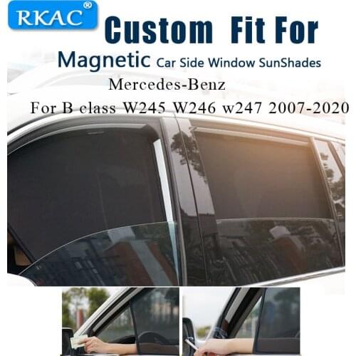 Black colors Magnetic Car Sun Shade Car Curtain Car Side Windows Sun Visor Shield For Mercedes-Benz B class W245 W246 w247 07-20