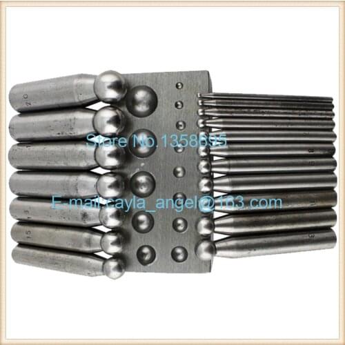 High Quality Steel Dapping Doming Punch Set jewelry diy making Tools Make Ring Tool, Doming Punch and Dapping Block Kit