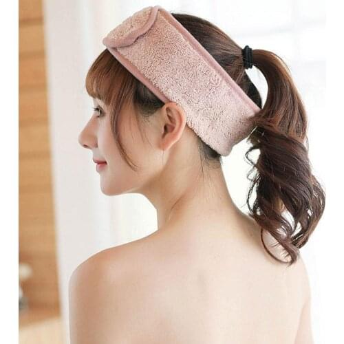 1 Pc Fashion Women Girls Self-Adhesive Spa Make Up Headband Cloth Toweling Stirnband Headband White Terry Stretch Sport Fro U0N9