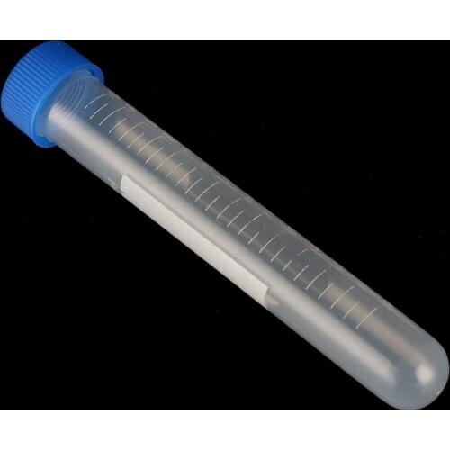10 Pcs 15ml Screw Cap Round Bottom Centrifuge Tube Plastic Reagent Vial Container Laboratory Analysis Test Tube