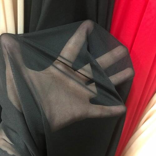 100*160cm Pure Color Spandex Mesh Fabric 4 Way Stretch Nylon Net Fabrics DIY Sewing Skirt Stage Costume Garment Accessories
