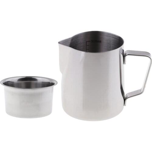 2 Pieces Stainless Steel Candle Making Pitcher Wax Melting Pot & Pouring Pot 300ml With scale