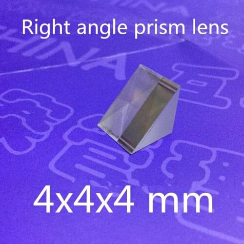 2pcs 4x4x4mm 4*4*4mm Right Angle K9 Triangular Prism Lens
