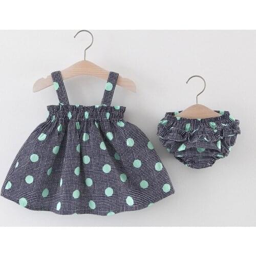 2020 Baby Girl Dress Panties Plaid Cotton Baby Dress Summer A-Line Baby Girl Clothes Princess Kids Dresses for Girls